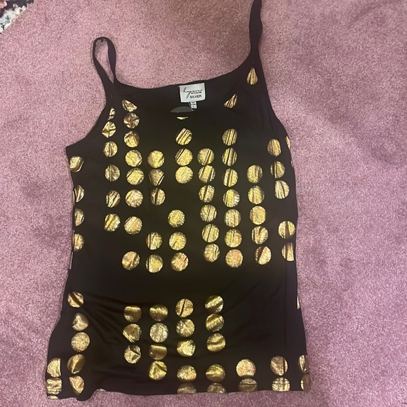 3 FOR 20 Lynn Ritchie Polka Dot Tank Top Size L NWT - Picture 1 of 4